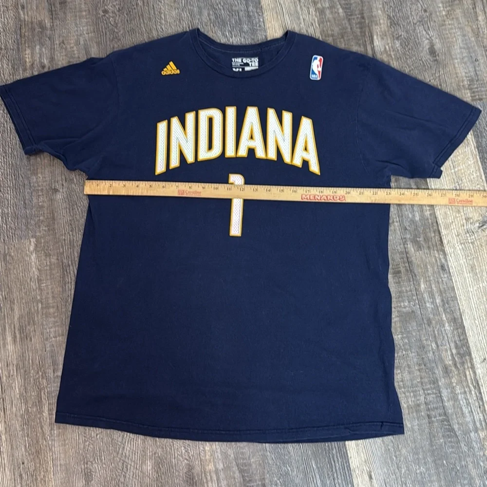 Adidas NBA Indiana Pacers Y2K Lance Stephenson Men Blue Size XL  T-shirt
